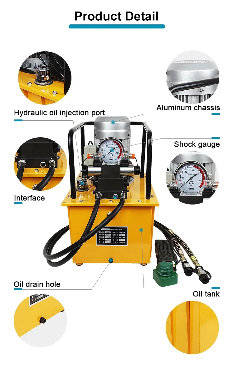 

-For DB150-D2B Double Action Hydraulic Electric Pump High Pressure 700 Bar Pressure