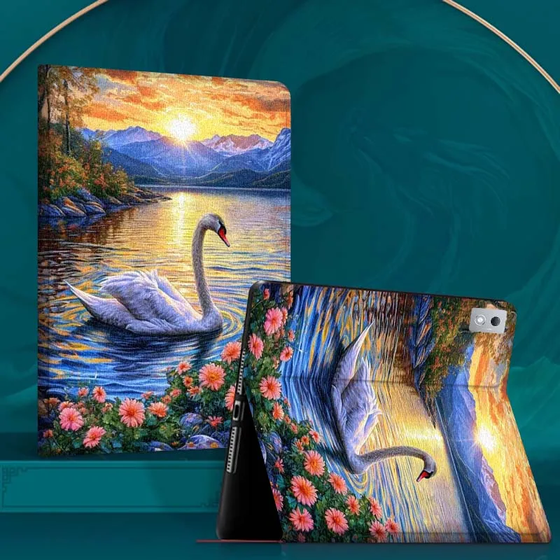 

Anime Swan Illustration Tablet Case For Xiaoxin Legion Tab Y900 Y700 K10 M10 P11 Pad Pro GT Plus 3rd Gen 4 8.8 11 11.5