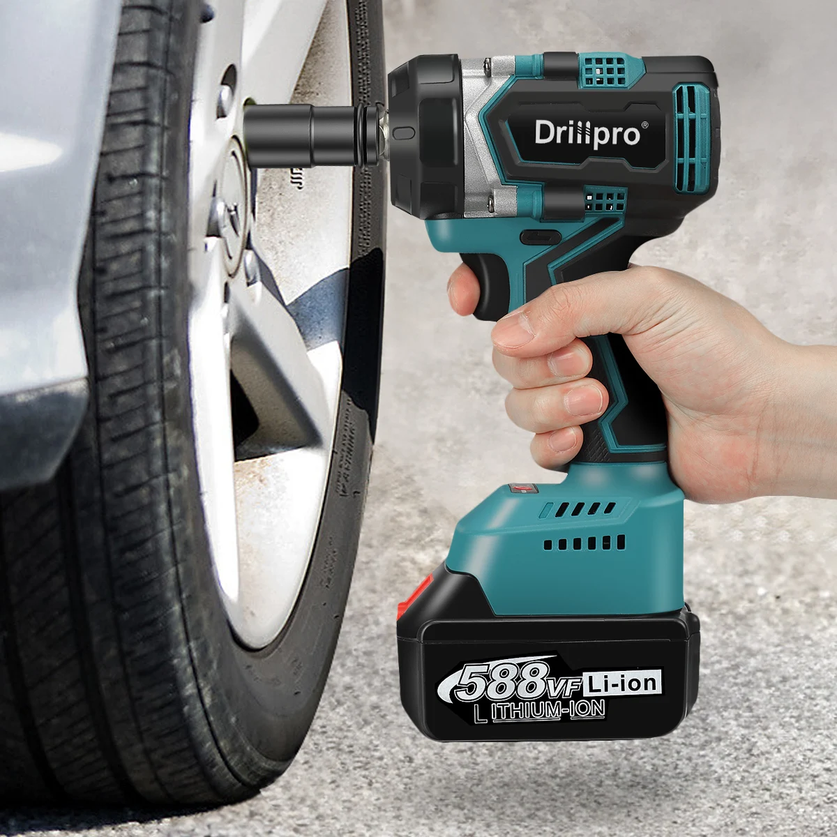 Imagem -02 - Drillpro-chave de Impacto Elétrica sem Fio sem Escova Li-ion Ferramentas Elétricas Compatível com Makita 18v 680n.m Peças