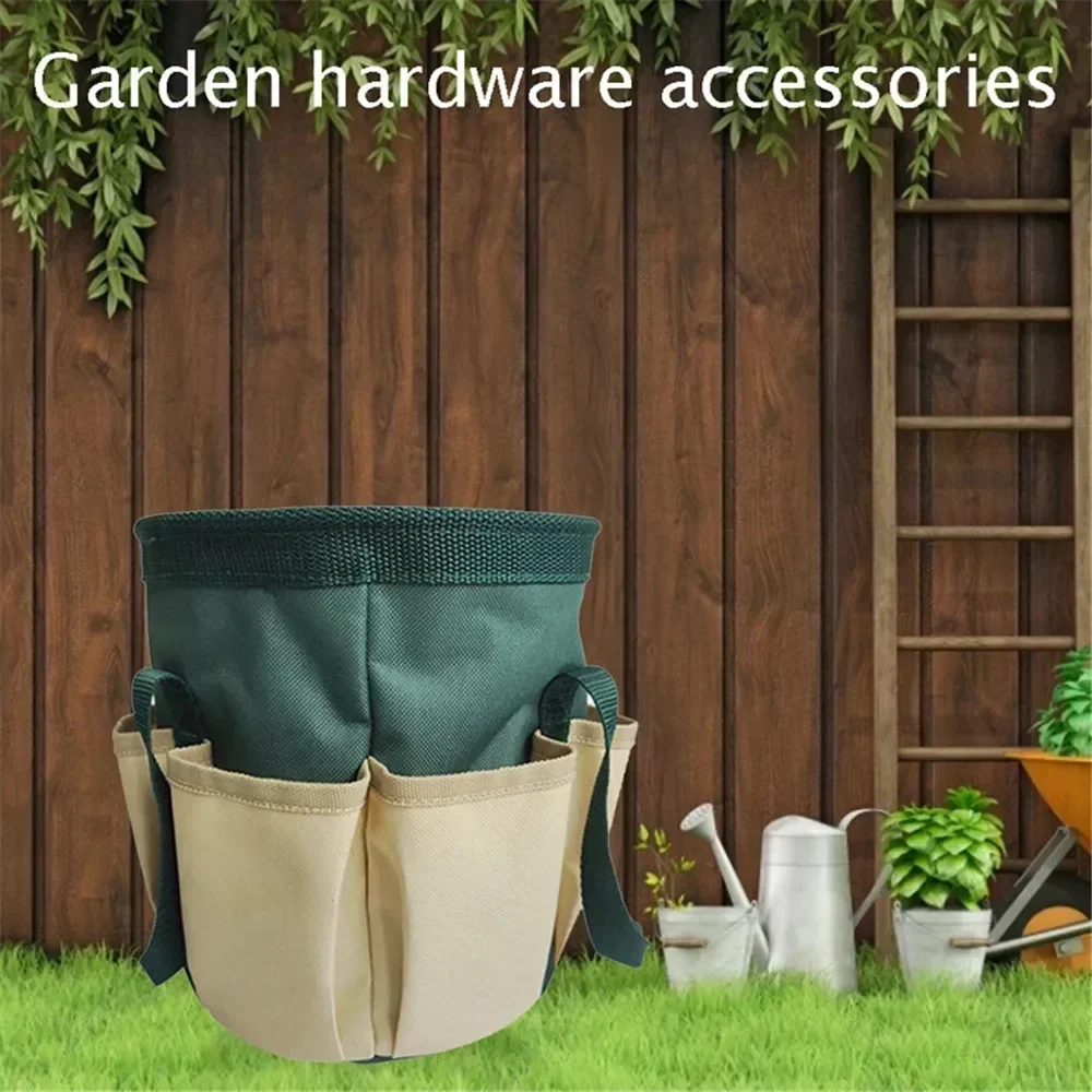 Portable Bucket Tool Bag 3.5 Gallon Light Waterproof Multi Pocket Garden Tools Garden Small Kit Tool Bucket Accessories