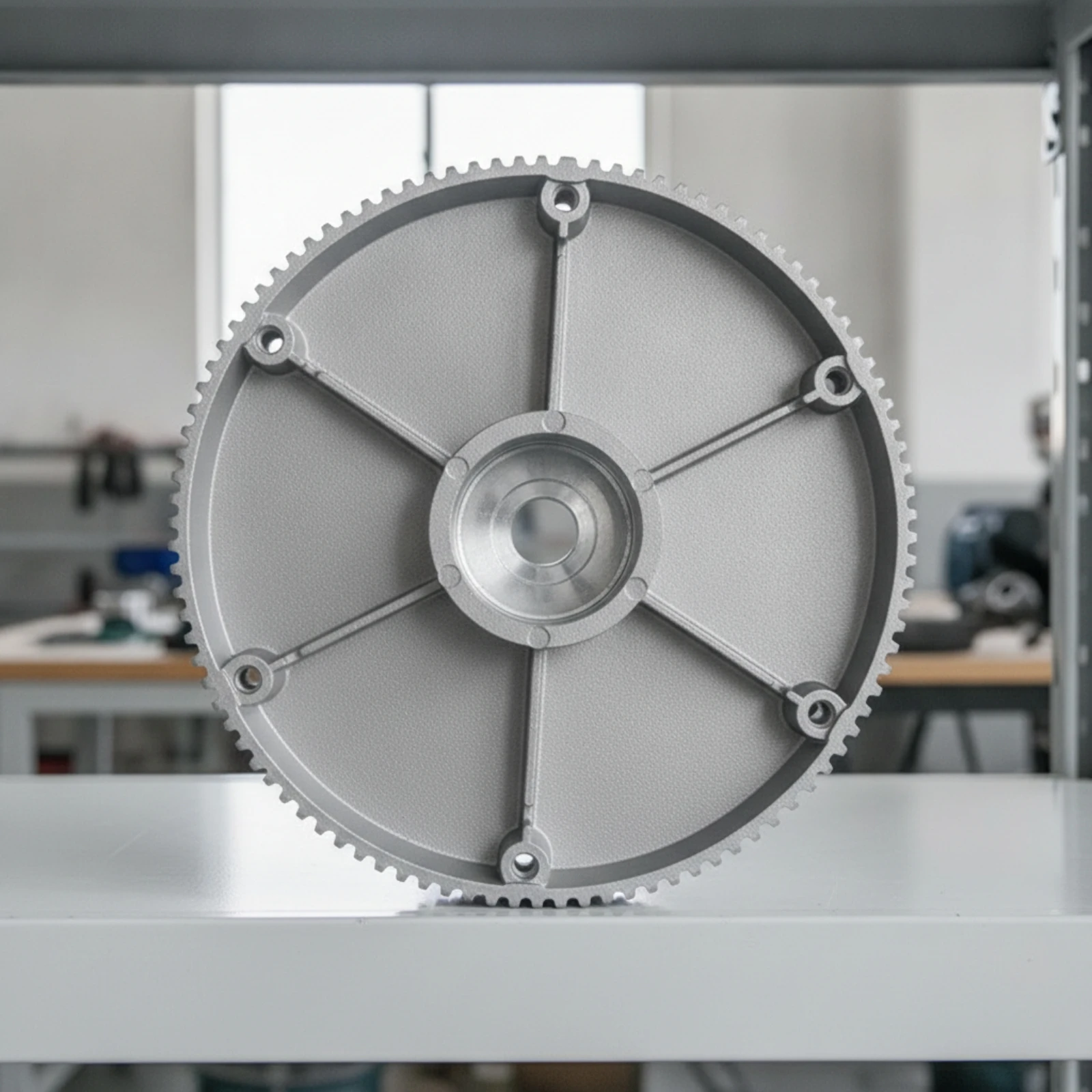 Aluminum Friction Disc with Toothed Outer Circumference Long Lasting Snow Blower Friction Disc Easy to Install