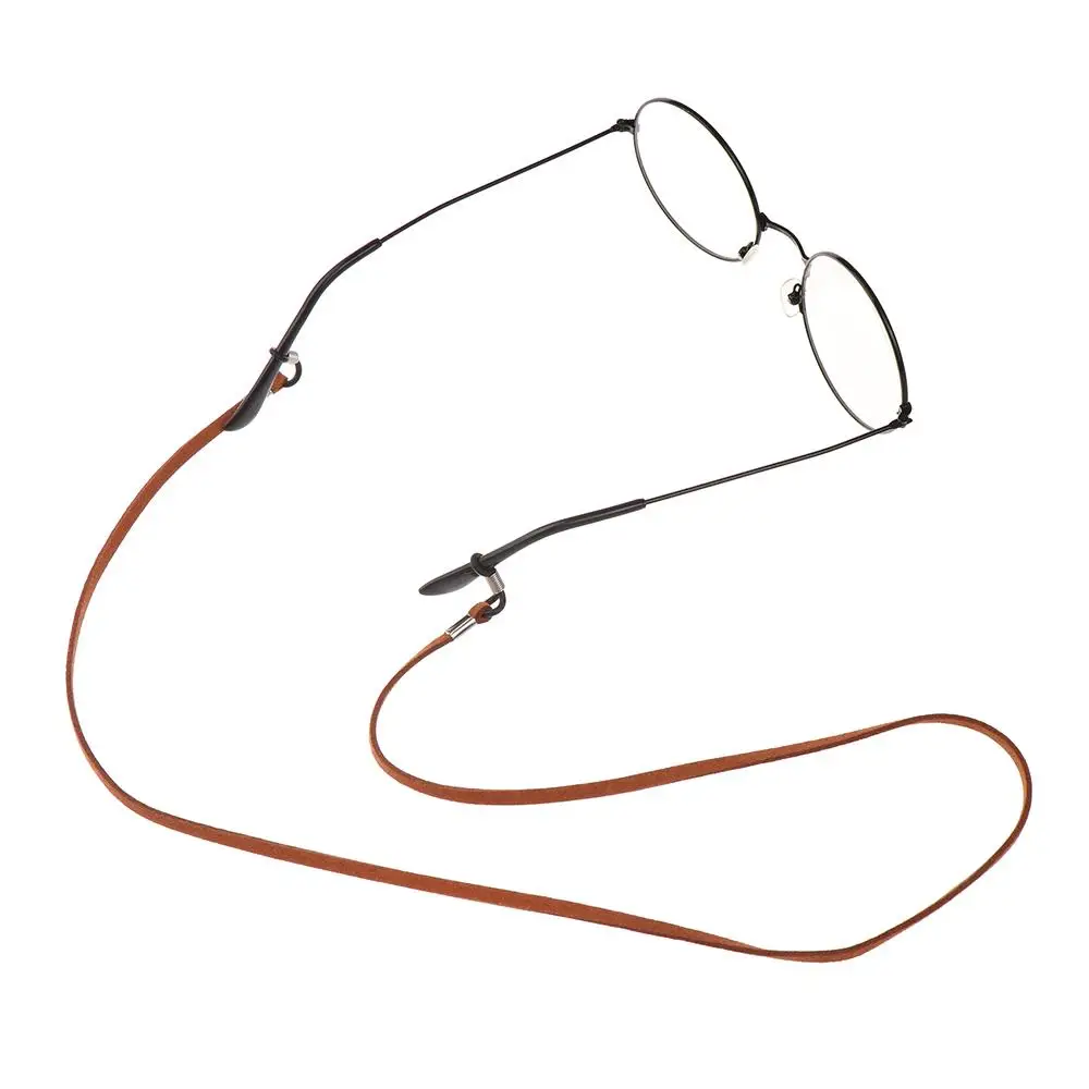 5Pcs Practical High Elasticity Leather Cord Holder Sunglass Strap Reading Glasses Chain Glasses Necklace