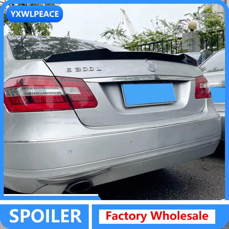 

For Mercedes-Benz E-Class W212 4Door Sedan 2009-2016 CS Style Real Carbon Fiber Rear Trunk Wing Spoiler Body Kit Accessories