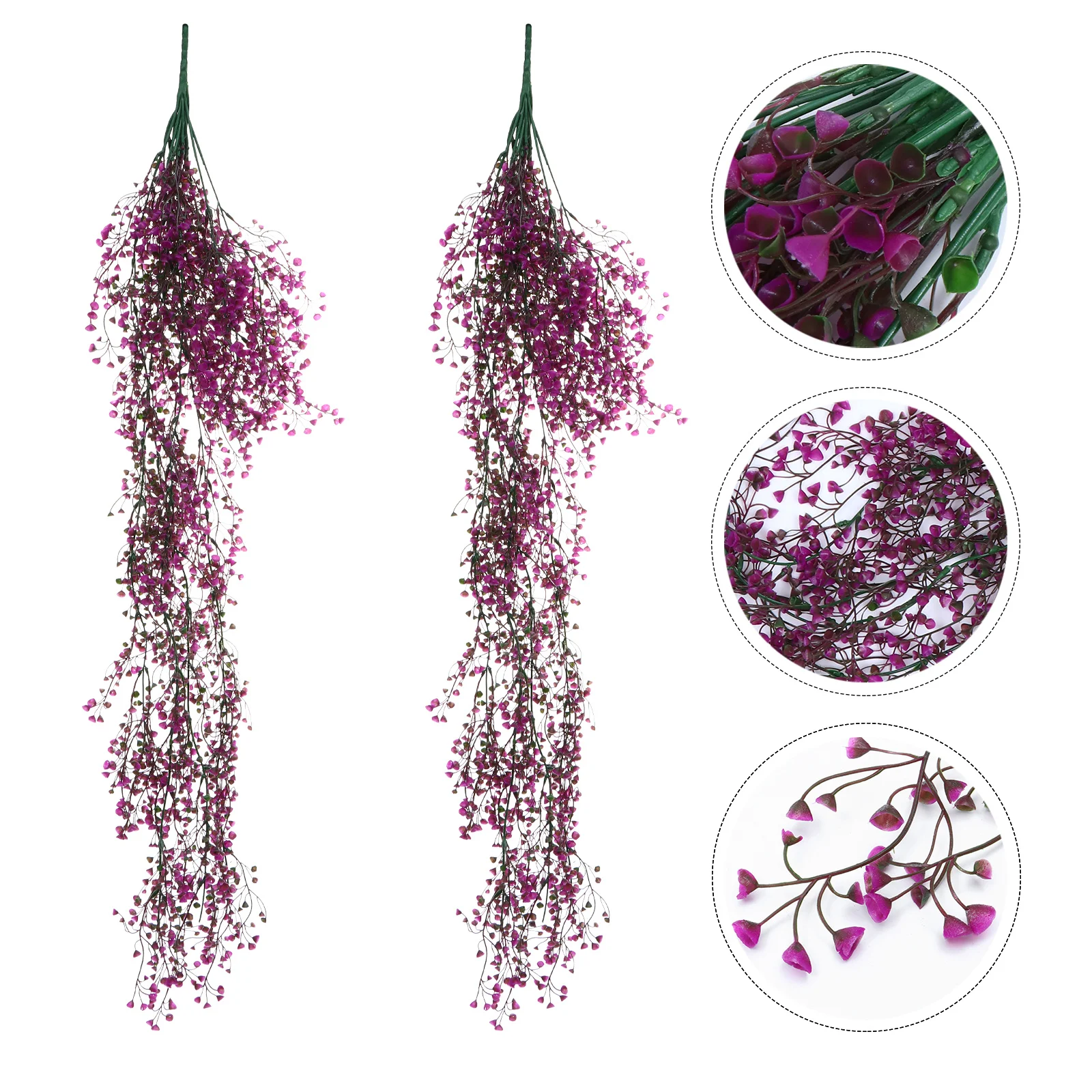 

2Pcs Artificial Hanging Willow Vines Realistic Simulation Plants for Wedding Garden Balcony Decor Artificial Vine