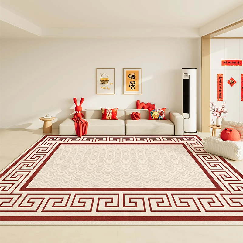 

Chinese Style Carpets Large Area Living Room Sofa Decoration Rugs Soft Thick Bedroom Bedside Carpet Cloakroom Dressing Table Rug