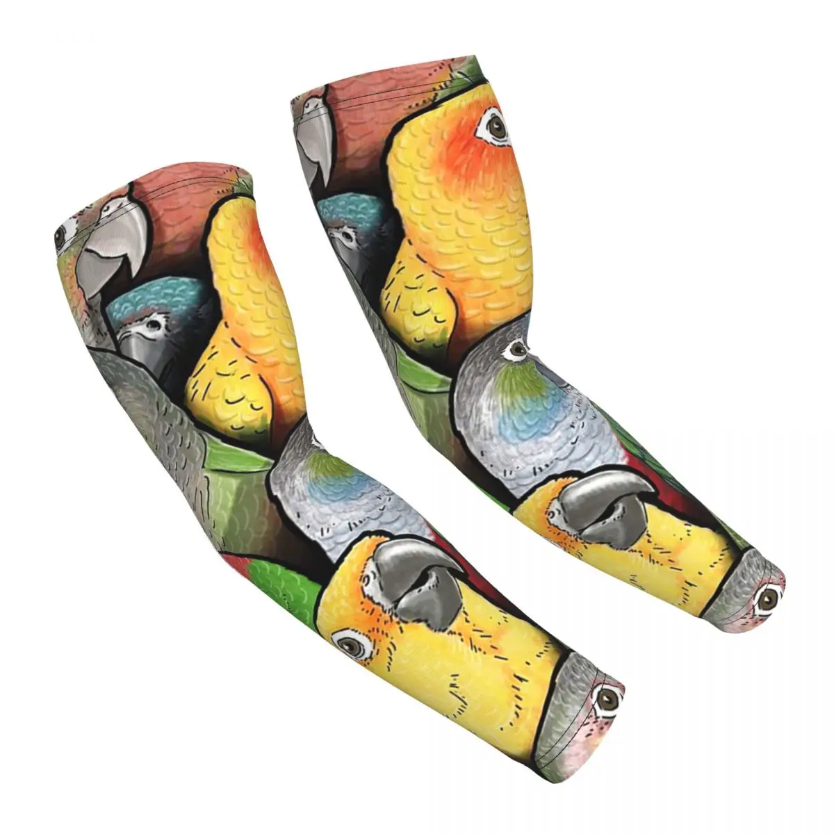 

Цвет Conures, рукава для мужчин и женщин, защита от солнца и ультрафиолета, татуировка, прикрытие для спорта, охлаждение, езда на велосипеде