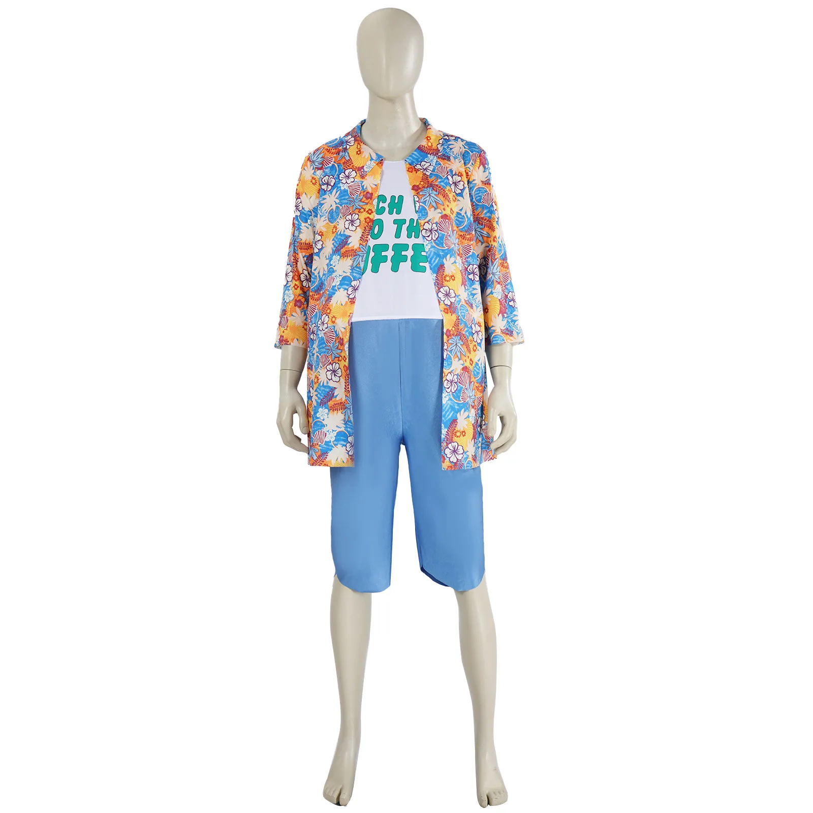 

Traveler Floral Print Shirt Plus Size Set Unisex Performance Costume Stage Costume Anime Style