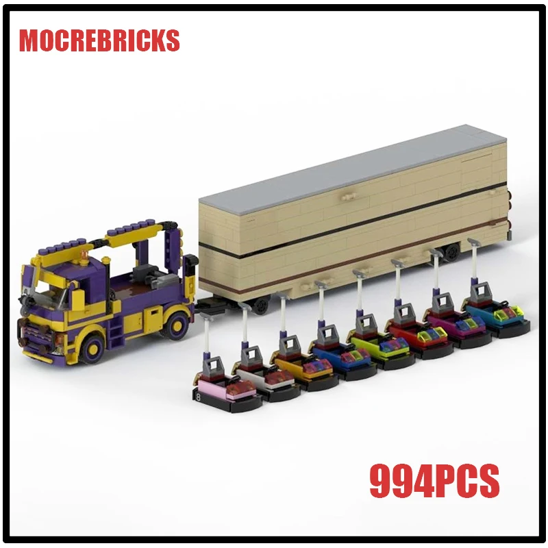 

MOC Старший инженерный автомобиль серии тягач с бампером автомобильный прицеп сборка строительных блоков модель кирпичи игрушки