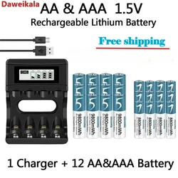 Rechargeable lithium ion polymer AA/AAA battery, remote control AA/AAA battery, mouse, small fan,electric toy,1.5V