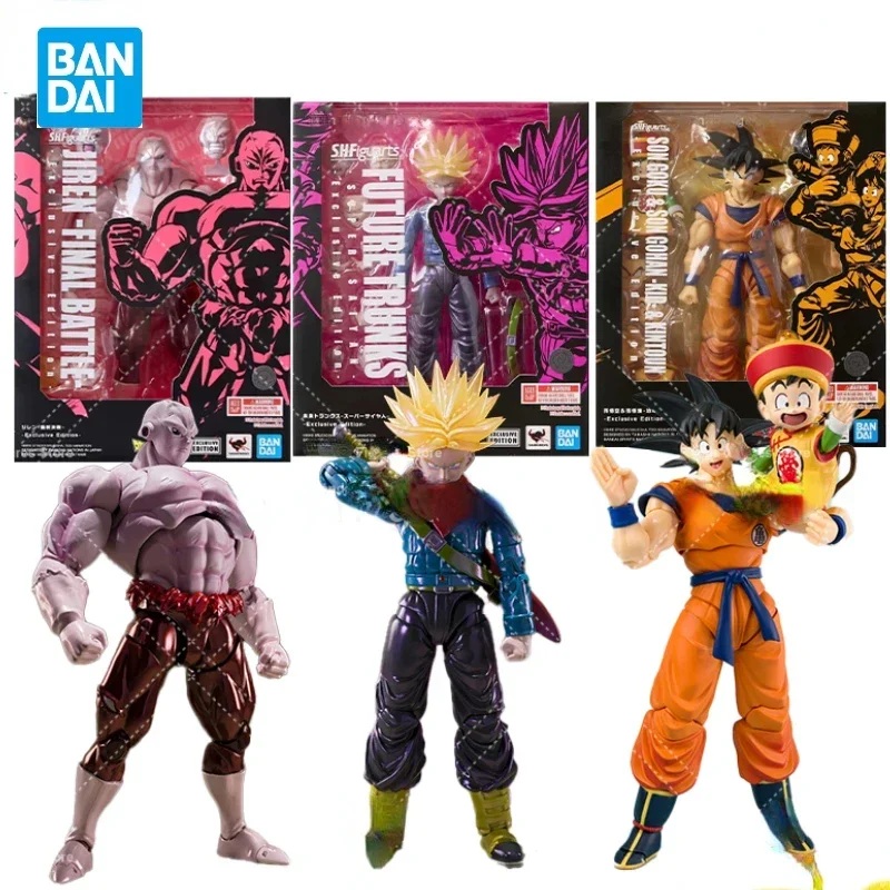 In Stock Bandai Original Dragon Ball SHF Goku Trunks Exclusive Edition Anime Action Figure Collectible Model Toys Holiday Gifts