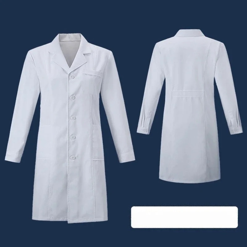 

White Coat College Student Experimental Clothes Long-sleeved Male and Female Doctor Clothes Short-sleeved Chemistry and Medicine