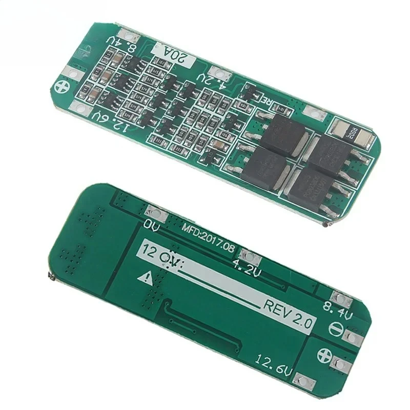 

3S 20A 18650 Li-ion BMS Protection Board 12.6V Battery Charging Module with Overcharge/Over-discharge/Short Circuit Protection