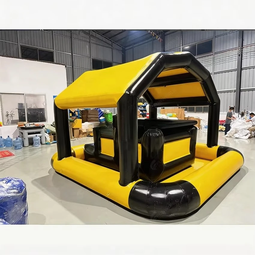 Custom newly designed inflatable pool bar inflatable floating bar with party rental pool