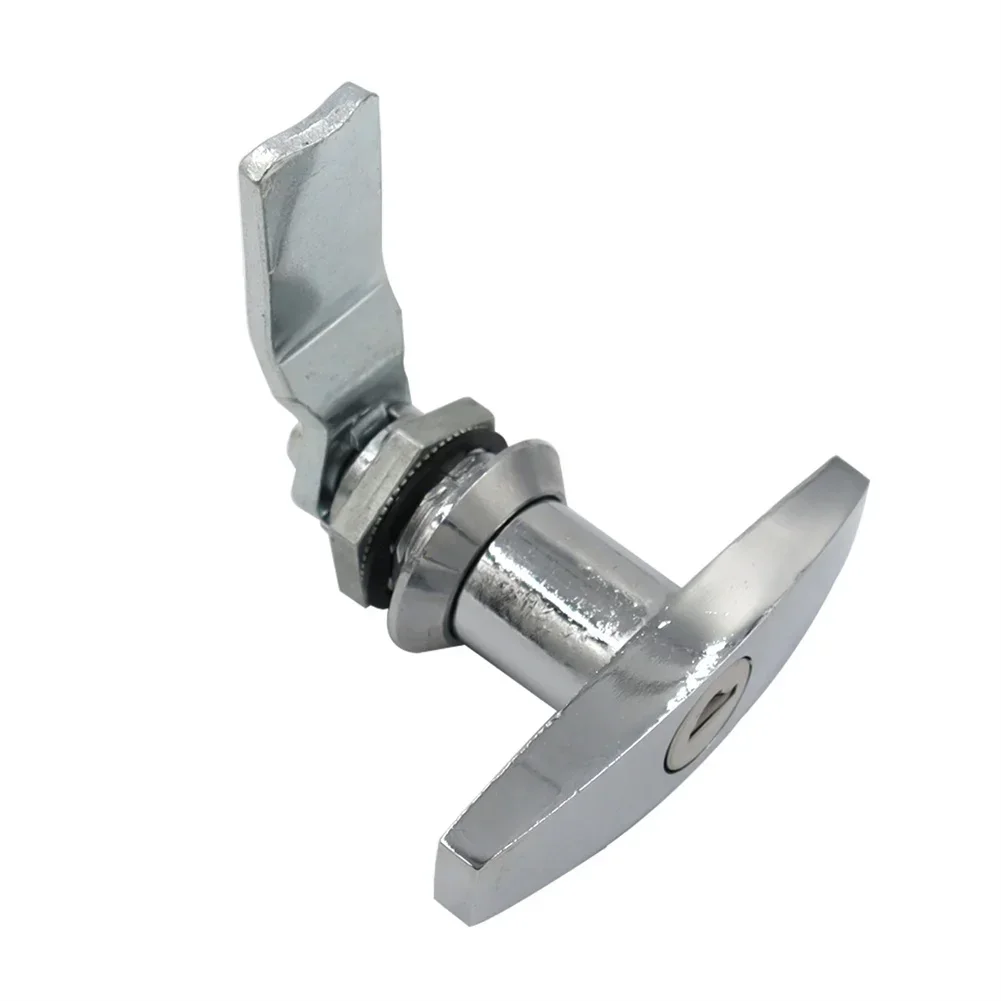 1pc Industrial Cabinet T-shape Handle Lock Equipment Telescopic Door Locks Switch T-shape Handle Lock 7.7*6.5*2.2 Cm