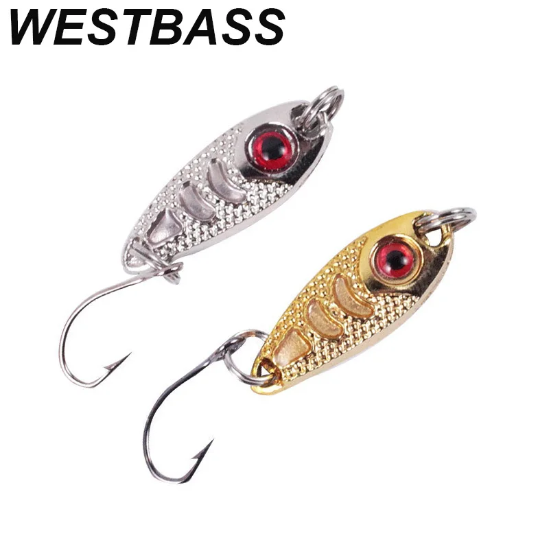 WESTBASS 1PX Micro Spinner Bait 1.5-2.5-3.5-5g Mini Spoon lurre Stream Sequin Ultraling Fishing Lure Metal Jig cucharas de pesca