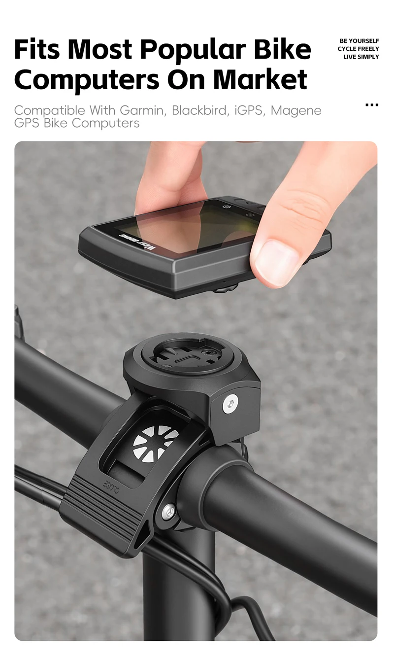 WEST BIKING Faltbarer Fahrradcomputerhalter CNC Aluminiumlegierung Lenkerhalterung für Dahon Brompton Garmin Fahrradzubehör – Detail 8