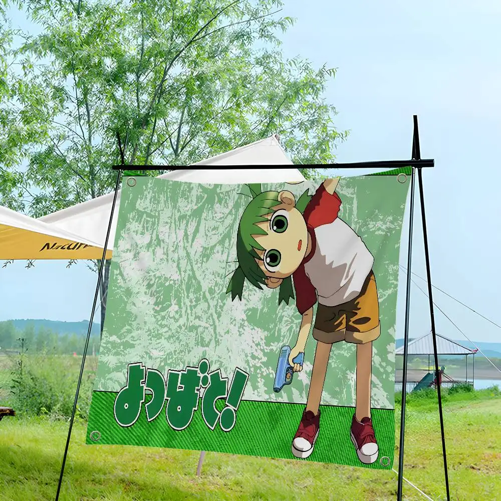 Anime Y-Yotsuba Sweet Classic Movie Creative Pattern Hanging Flag Polyester Printed Banner Hand Pulled Flag