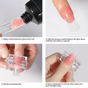 Akrilik tırnaklar Formlara Klipslenir, Tırnak Uzatma, tırnakların hızlı bir şekilde uzatılması, Sihirbaz Aracı UV, Tırnak Klipsleri, ipuçları, Tırnak Sanat Kalıbı, Kelepçe Klipsi 8 en çok satan, tırnak jelini sıkıştırın) - no. 7