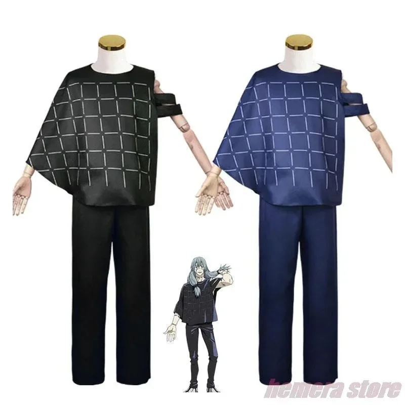 Jujutsu Kaisen Mahito Cosplay Costumes Anime Wig Top Pants Suit Halloween Costume For Men Carnival Party Role Play Wigs Props