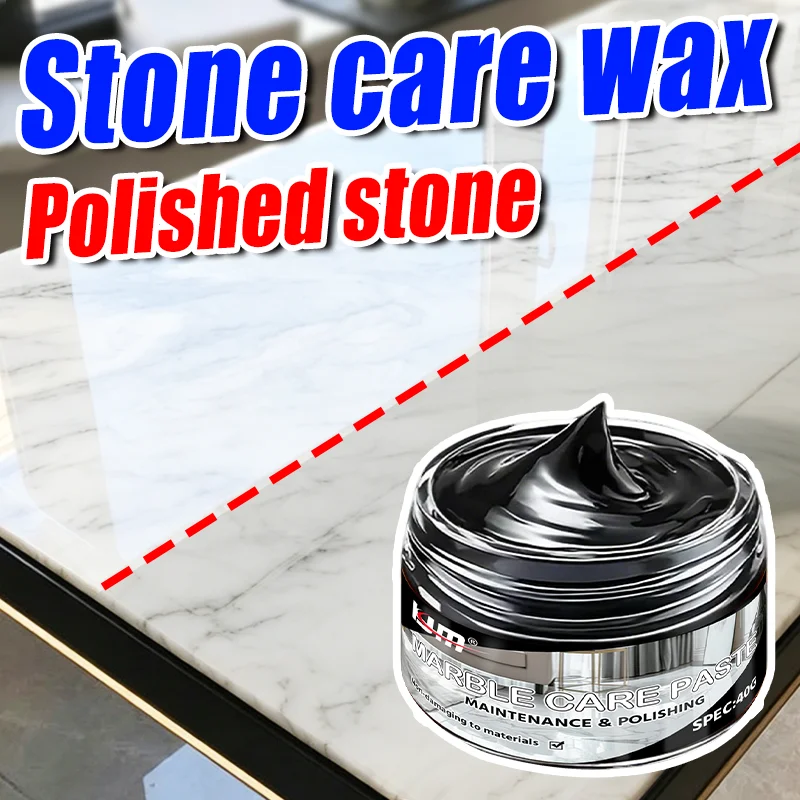 KJM 40G Marble Care Paste Stone Polishing Maintenance Wax for Countertops Floors Polished Stone Surfaces