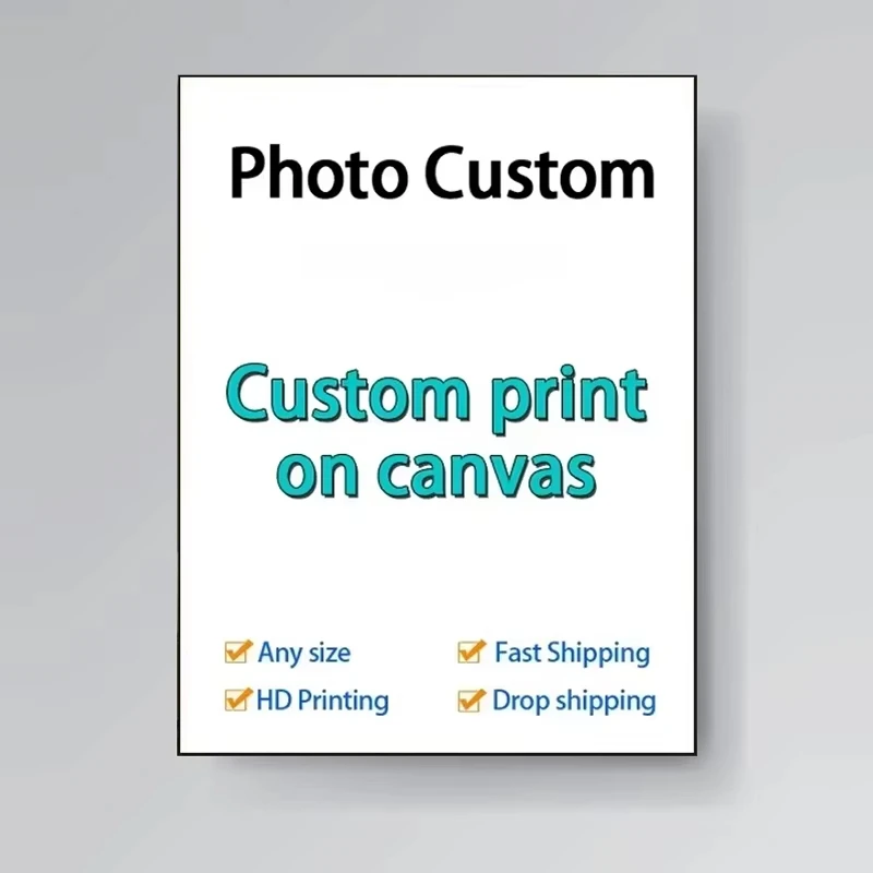 قم بتحميل صورتك أو صورة شخصية مخصصة إلى طباعة الملصقات ومطبوعات فنية جدارية بدون إطار #1