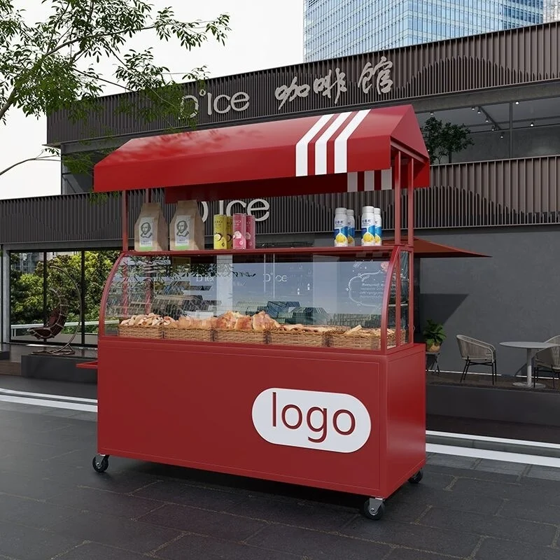 

Custom. [2902 People] Cake Stall Car Display Cabinet with Dust Cover Shopping Mall Display Promotion Display Counter