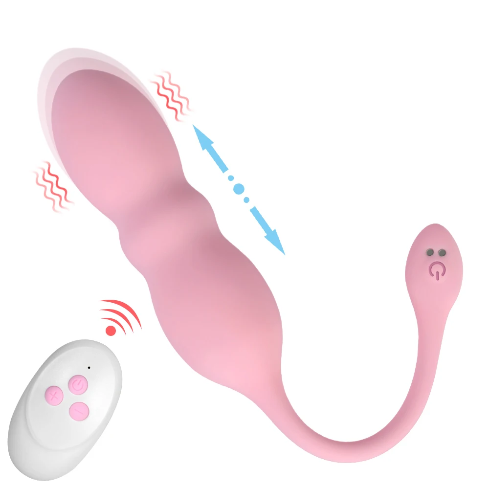 Remote Control G Spot Vaginal Massager Sex Toy for Women Jump Egg Erotic Toy Telescopic Vibrating Egg Thrusting Panty Vibrator