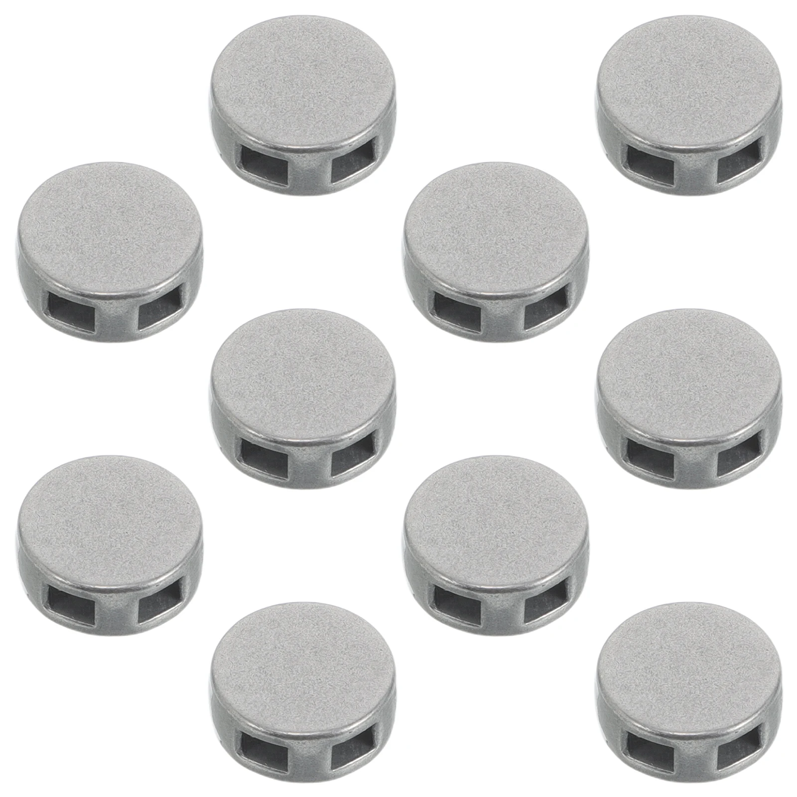 

10 Pcs Metal Rope Buckle Decorative Strap Cord Fastener Notebook DIY Crafts Fashion Accessories Silver Mini Replacement Lock