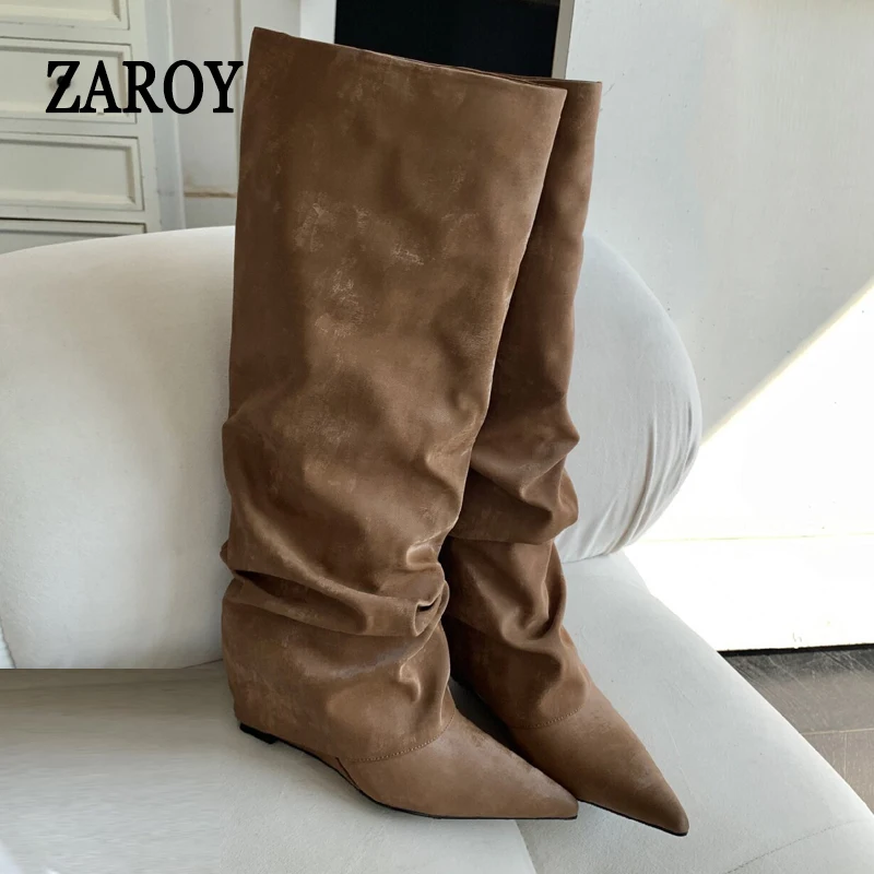zaroy-brand-designer-autumn-winter-knee-high-boots-wedge-heels-elegant-women-pointed-toe-pleated-long-booties-street-style-botas