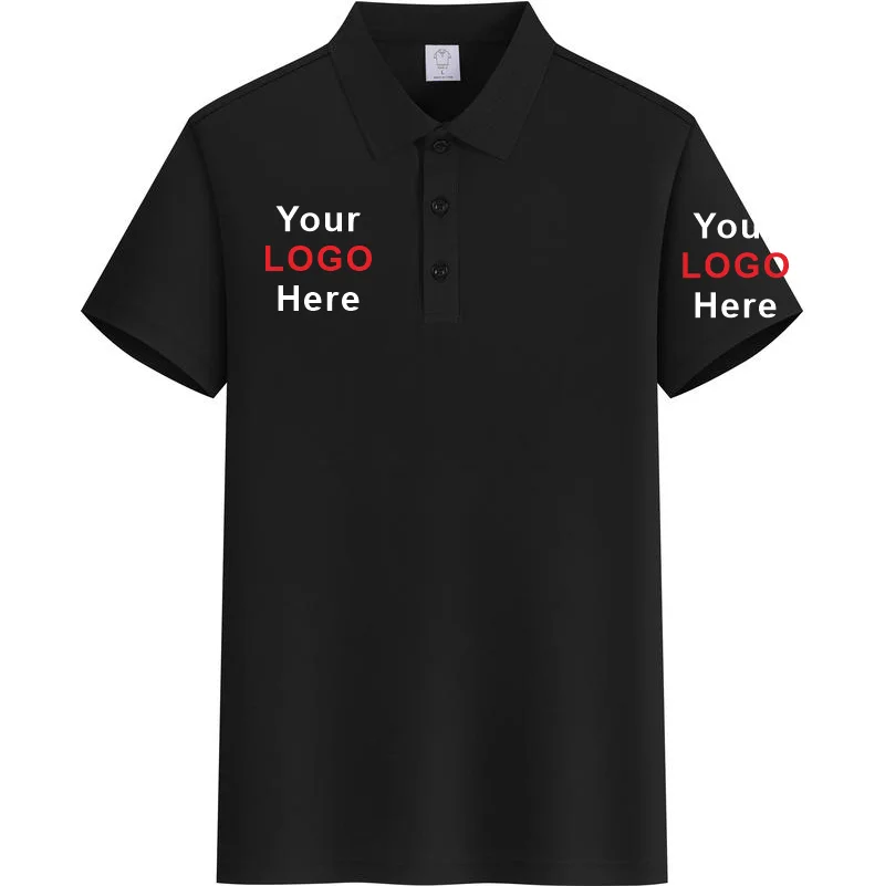 Summer Casual Polo Shirt Custom Logo Print Text Image Brand Personal Design Breathable Shirt Men's And Women's Top 4XL