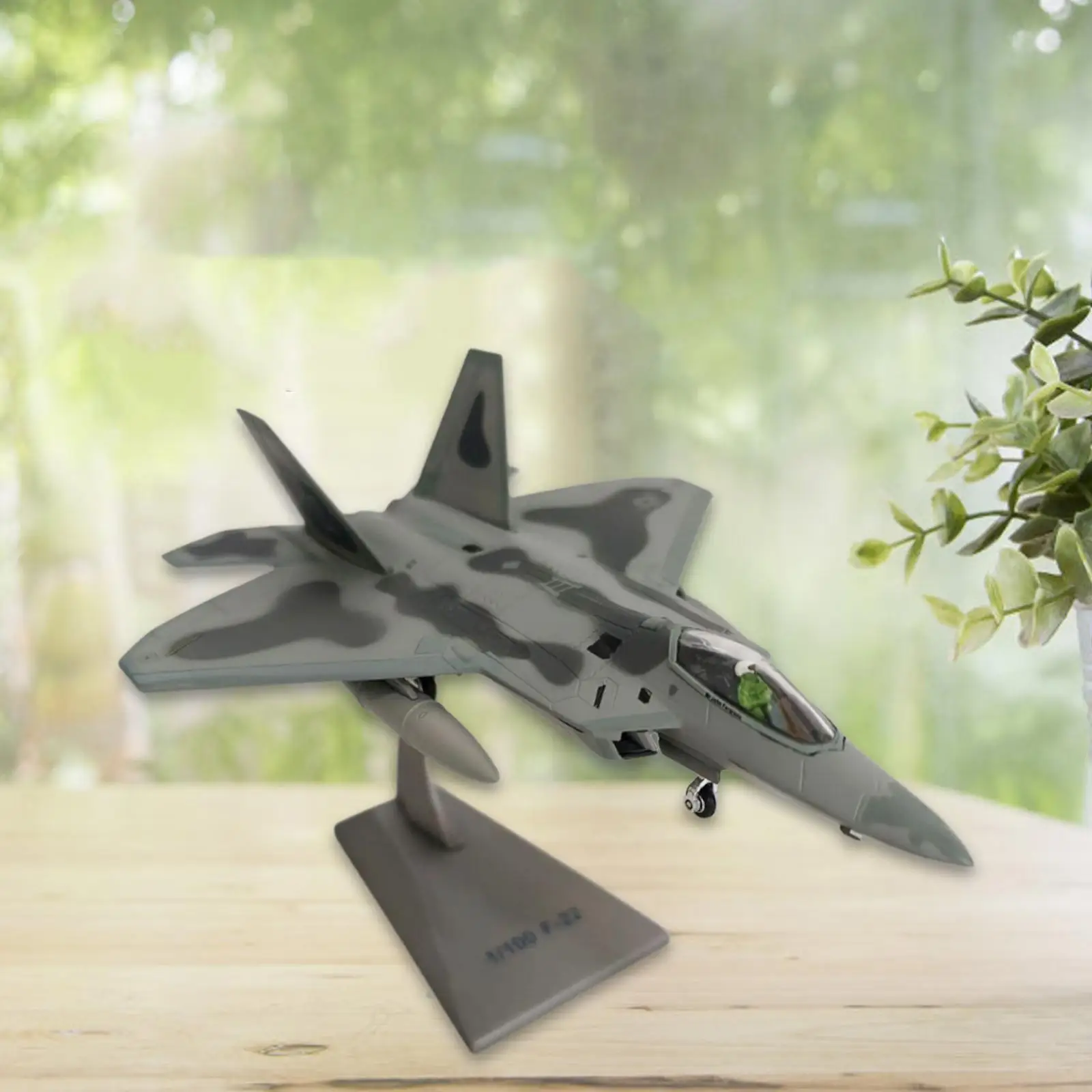 

Литая под давлением модель самолета из сплава 1/100 F22, стимулируемая модель самолета, декор для рабочего стола с основанием