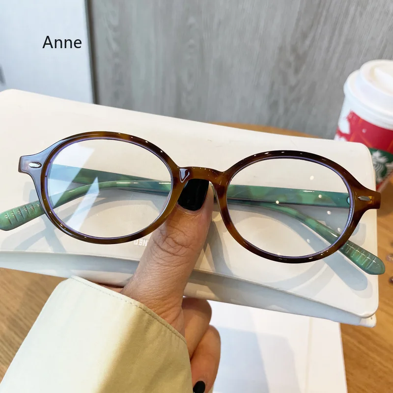 Anti Blue Light Myopia Glasses Ultra Light Retro Small Round Frame Myopia Glasses for Women Men Artistic Frame Glasses 0 To -4.0