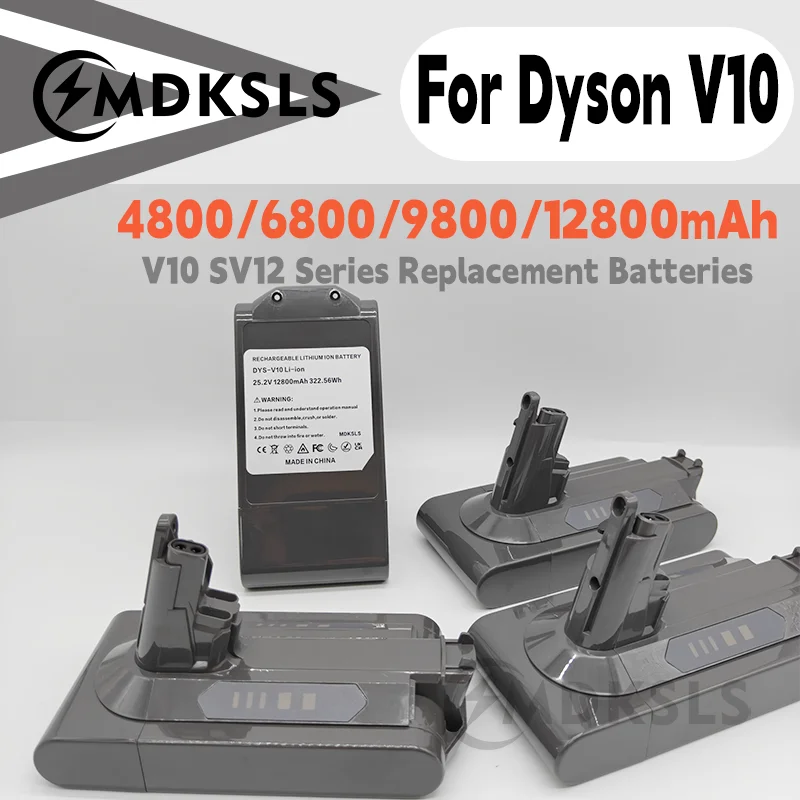 

For Dyson V10 4800-12800mAh 25.2V battery For Dyson SV12 Battery Absolute Animal Li-ion Vacuum Cleaner Rechargeable BATTERY SV12