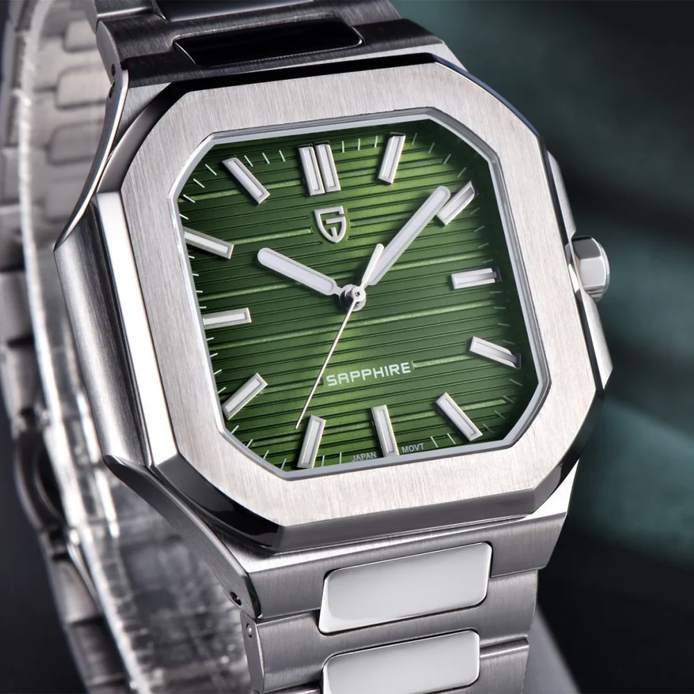 

New Pagani Design Square Men's Watch Luxury Luxury Sapphire Stainless Steel 50m Waterproof Men's Quartz Watch