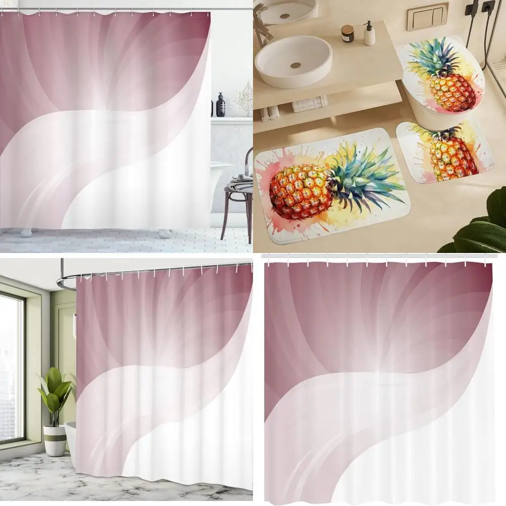 

Современная абстрактная занавеска для душа: полосатый монохромный арт-дизайн, тканевый аксессуар для ванной комнаты