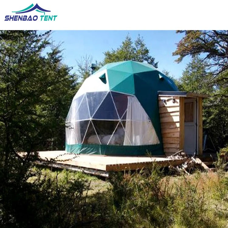 Outdoor Pvc Camping Aluminum Tent Luxury Hotel Resort Glamping Prefab Geodesic Dome Tent for Events