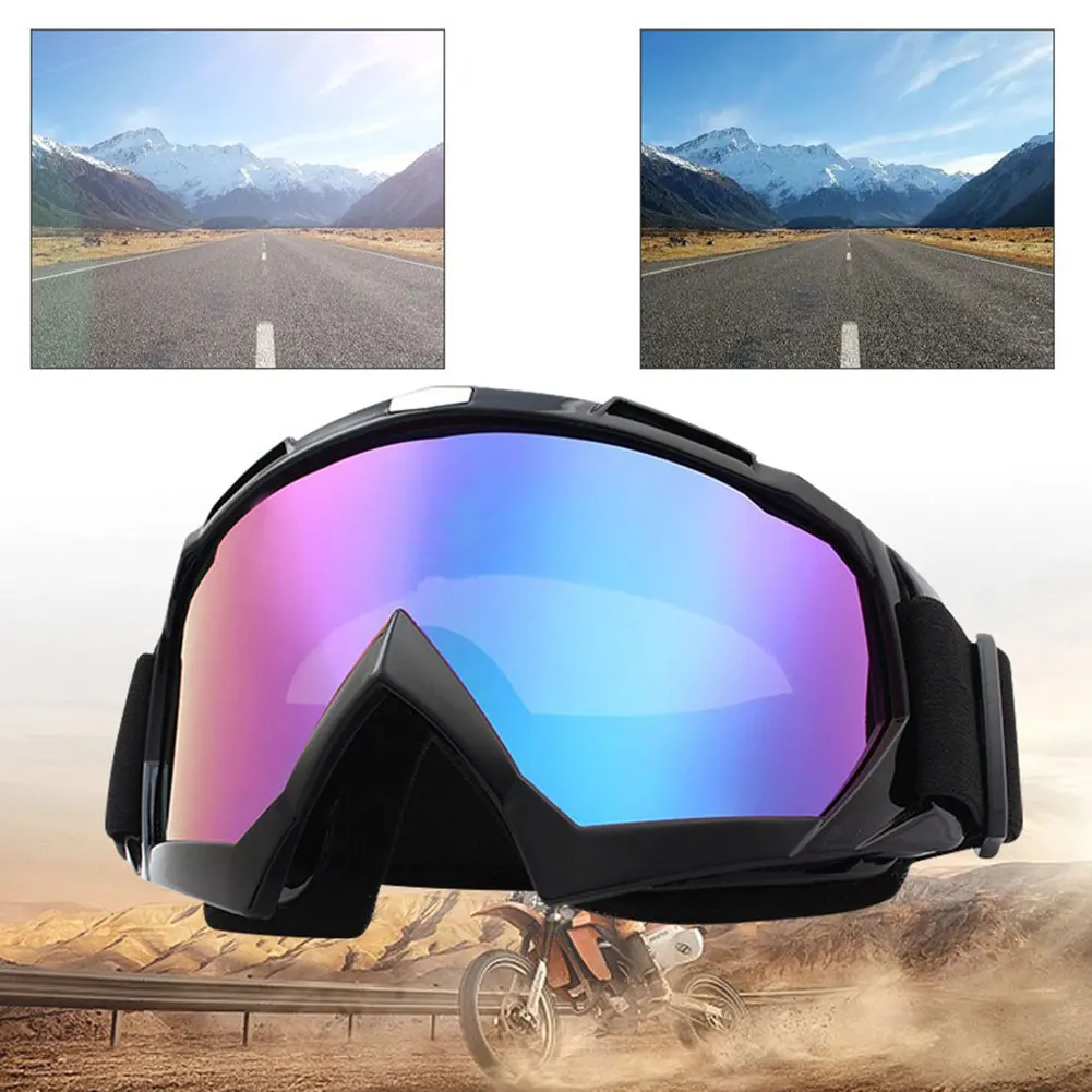 Cycling Goggles Windproof Motorcycle Glasses Anti-Fog Protective Goggles UV Protection for Winter Outdoor Sport