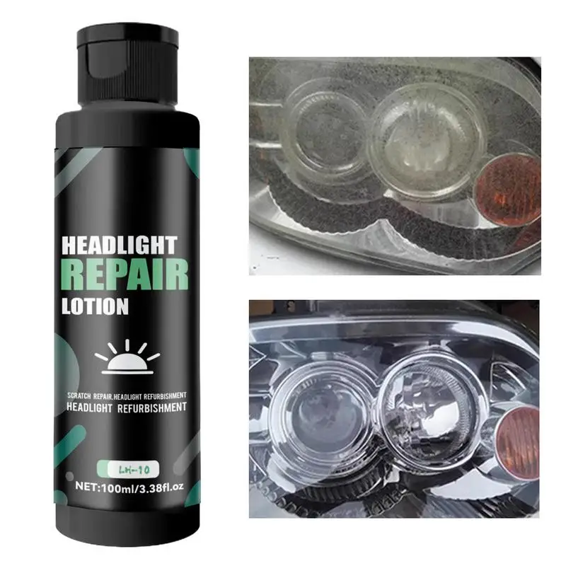 Car Headlight Restoration Polishing Fluid Headlamp Restoring Scratch Remover Repair Clean Paste Remove Headlight Polish Liquid