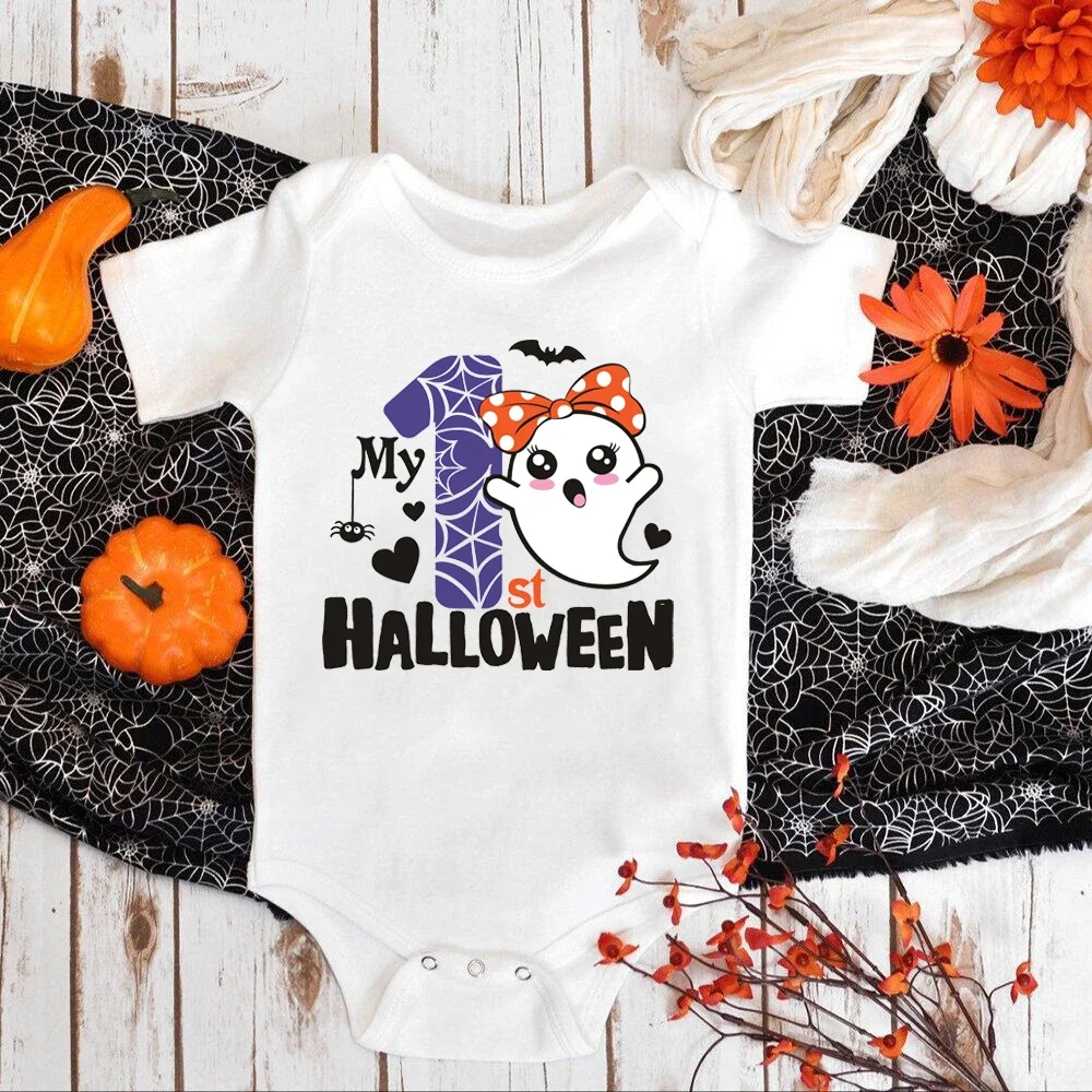 My First Halloween Baby Bodysuit Halloween Party Infant Outfit Clothing Boys Girls Holiday Jumpsuit Newborn Short Sleeve Rompers