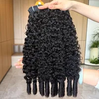12A Burmese Curly Hair Bundles Burmese Virgin Raw Human Hair Bundles Unprocessed Weaving Water Wave Curly Hair Extensions 32In 5