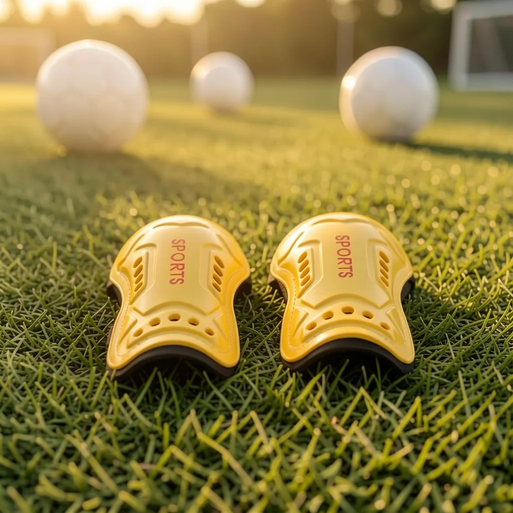 Double Strap Shin Guards Soccer Shin Guards Plastic Shin Guards Shock Absorbing For Soccer Activities Campus Matches