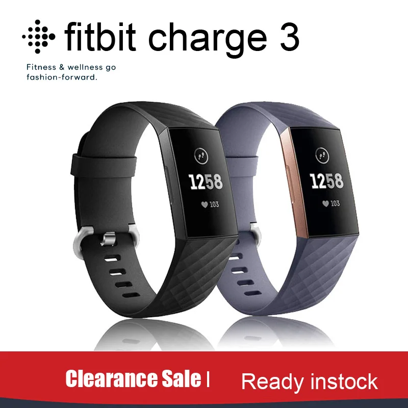 

Fitbit Charge 3 fitness activity tracker smart watch sport bands heart sleep track Activity tracker