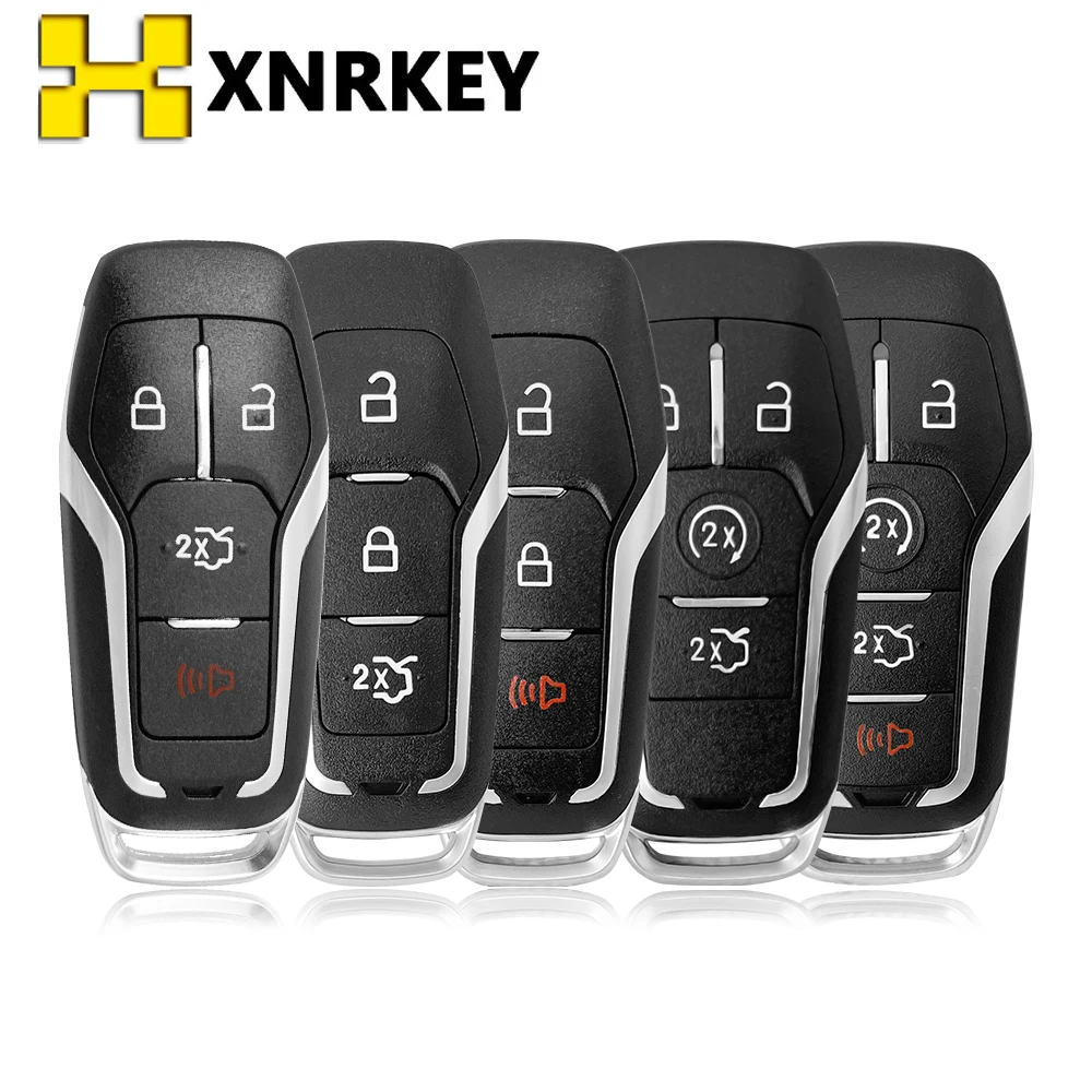 XNRKEY Ô Tô Điều Khiển Từ Xa Vỏ Chìa Khóa & Khóa Lưỡi Dao Cho Xe Ford Edge Explorer Ranger Đoàn Thám Hiểm Mustang Thoát Khỏi Tầm Ma Mazda Tribute FO38/HU101