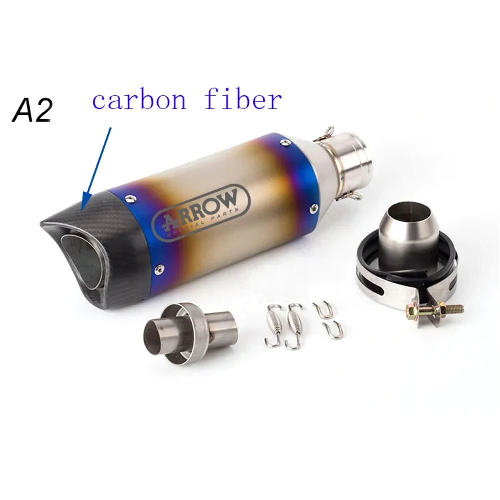 العالمي 51 مللي متر دراجة نارية السهم العادم الأنابيب ألياف الكربون العادم الهروب الخمار DB القاتل ل K8 R6 R3 Z900 GSX750R #6