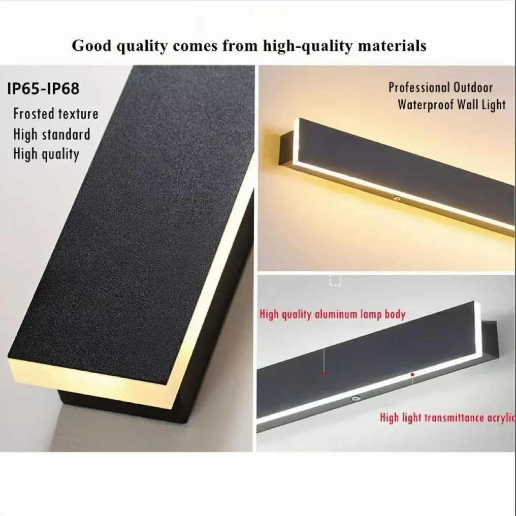 Long Wall Light Outdoor Lighting Waterproof Ip65LED Garden Country Villa Balcony Light Lnterior Wall Bed