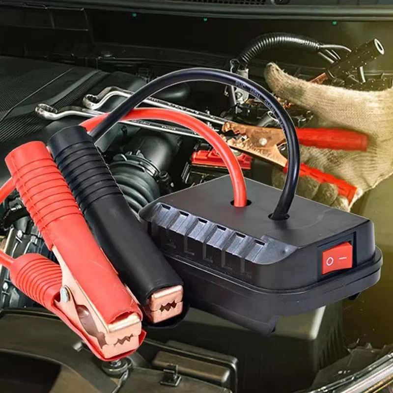 Bateria de carro de emergência ir para iniciantes ignição jump starter para makita bateria de lítio impulsionador cabo adaptador kit energia emergência diy