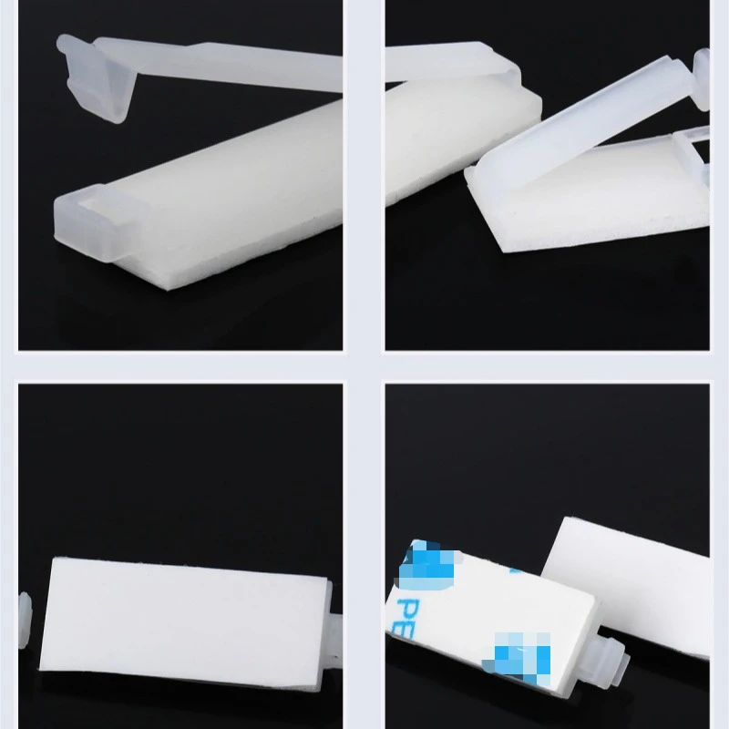 FCA-1/2/01/02 White Nylon Cable Clips Flame Retardant Wire Organizer Adhesive Cord Holder For Desk Wall PC Electrical Management