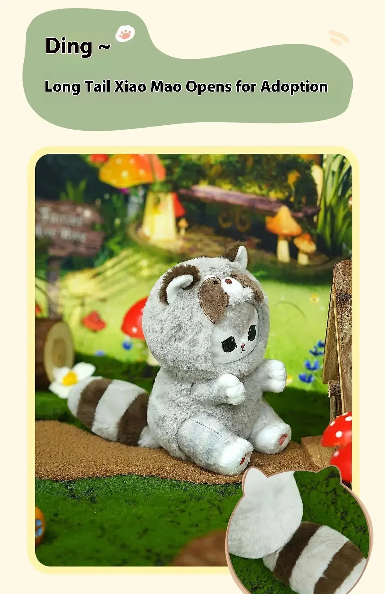 Niedliche Waschbär-Mini-Plüschpuppen zum Anziehen, Hai-Katzen-Plüschtiere, Schlüsselanhänger, Paar-Hängeornamente, Puppen – Detail 4