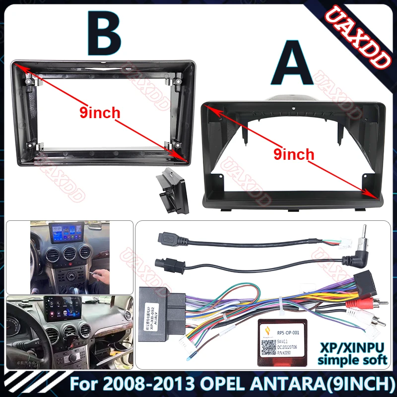 

For 2008-2013 OPEL ANTARA 9 INCH Car Radio Android Stereo audio screen multimedia video player navigation Harness frame