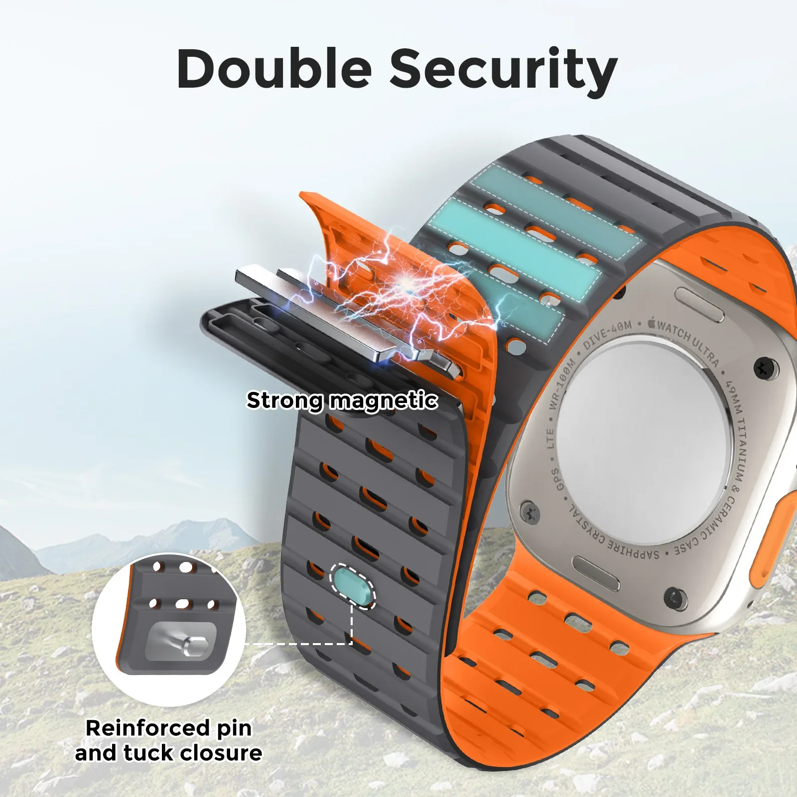 Magnet armband für Apple Watch Ultra 2 49mm 44mm 45mm 46mm 42mm Gürtel Silikon armband iwatch Serie 10 8 7 6 5 9 se 40mm Bänder